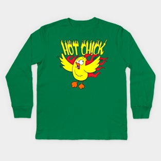 Hot Chick Kids Long Sleeve T-Shirt